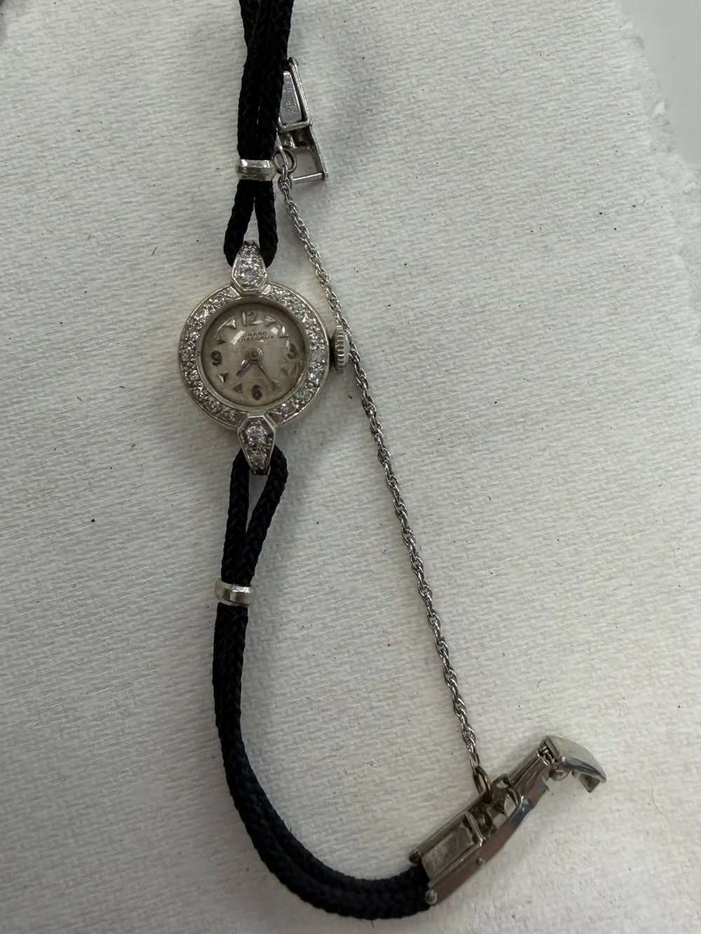 Vintage Girard Perregaux 14k White Gold Watch